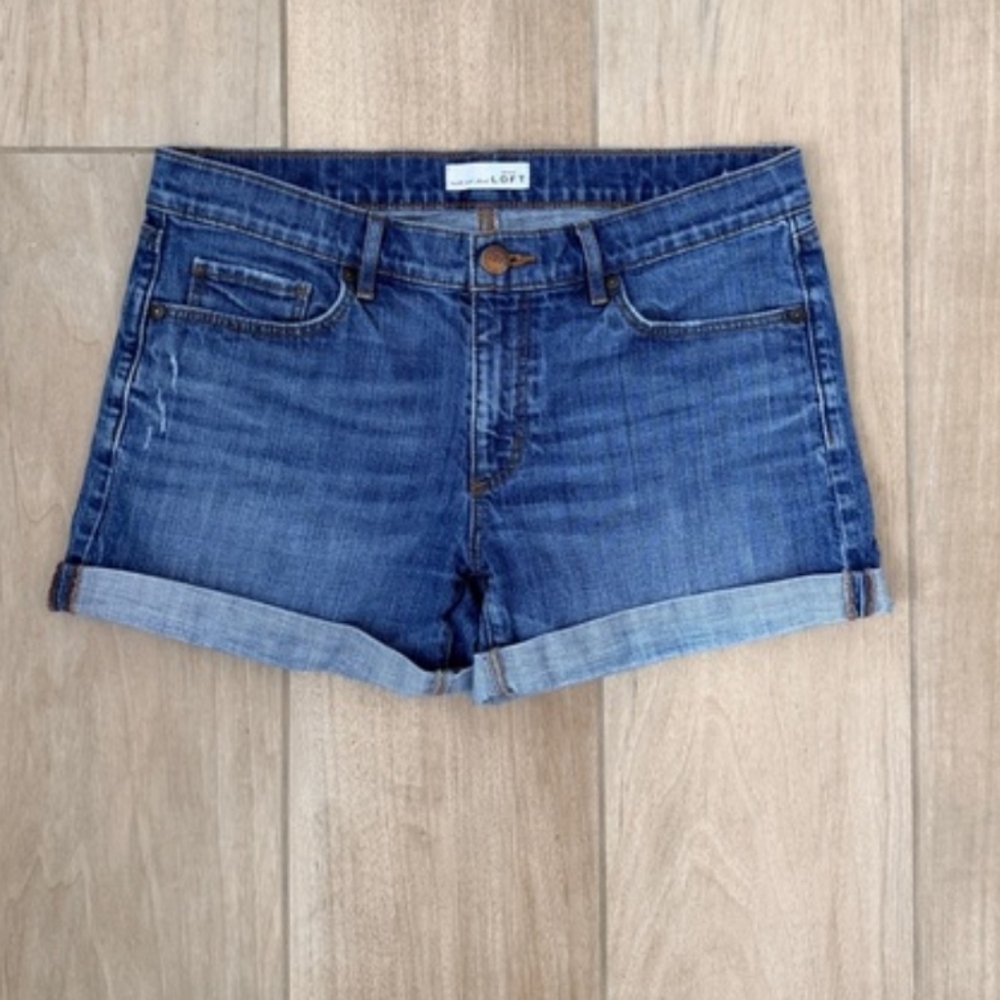 LOFT Medium Blue Denim Jean Shorts